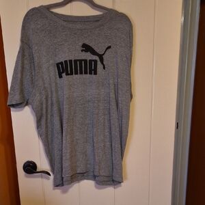Puma Heather Gray Logo Tee